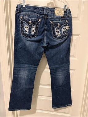 Miss Me Dark Blue Embellished Boot Cut Jeans